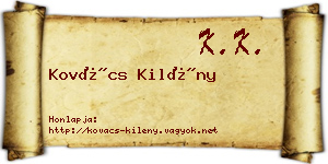 Kovács Kilény névjegykártya